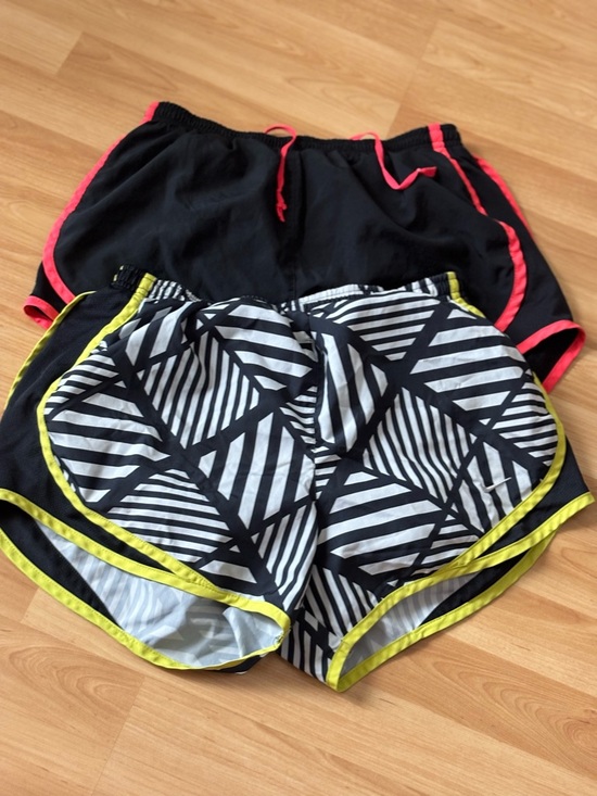 Nike Pants - Nike Running‎ Shorts Black  and Neon-Trim Athletic Shorts